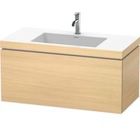 Duravit L-Cube conjunto en c suspendido, 1 extraíble, sin rebosadero, 1 agujero para grifo, 1000x500x480mm, LC6918O7171, Color: Roble mediterráneo Chapa de madera auténtica