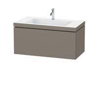 Duravit L-Cube conjunto en c suspendido, 1 extraíble, sin rebosadero, 1 agujero para grifo, 1000x500x480mm, LC6918O9090, Color: Flanela Gris seda lacado mate
