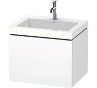 Duravit L-Cube conjunto en c suspendido, 1 extraíble, sin rebosadero, 1 agujero para grifo, 600x500x480mm, LC6916O1818, Color: Blanco Mate Decoración