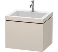Duravit L-Cube conjunto en c suspendido, 1 extraíble, sin rebosadero, 1 agujero para grifo, 600x500x480mm, LC6916O9191, Color: Taupe Mate DecoraciÃ³n
