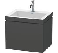 Duravit L-Cube conjunto en c suspendido, 1 extraíble, sin rebosadero, 1 agujero para grifo, 600x500x480mm, LC6916O4949, Color: Grafito Mate Decoración