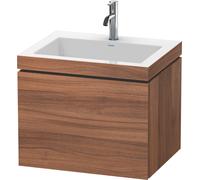 Duravit L-Cube conjunto en c suspendido, 1 extraíble, sin rebosadero, 1 agujero para grifo, 600x500x480mm, LC6916O7979, Color: Nogal natural decorado
