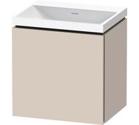 Duravit L-Cube conjunto en c suspendido, 1 puerta, apertura a la derecha, sin rebosadero, sin agujero para grifo, 450x480x350mm, LC6949N83830000, Color: Decoración supermate color topo
