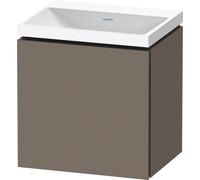 Duravit L-Cube conjunto en c suspendido, 1 puerta, apertura a la derecha, sin rebosadero, sin agujero para grifo, 450x480x350mm, LC6949N90900000, Color: Flanela Gris seda lacado mate