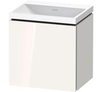 Duravit L-Cube conjunto en c suspendido, 1 puerta, apertura a la derecha, sin rebosadero, sin agujero para grifo, 450x480x350mm, LC6949N22220000, Color: Decoración blanca de alto brillo