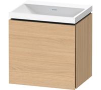 Duravit L-Cube conjunto en c suspendido, 1 puerta, apertura a la izquierda, sin rebosadero, sin agujero para grifo, 450x480x350mm, LC6948N30300000, Color: Decoración roble natural