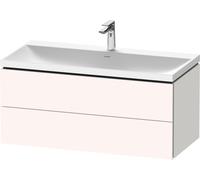 Duravit L-Cube conjunto en c suspendido, 2 cajones, sin rebosadero, 1 agujero para grifo, 1000x480x480mm, LC6952O84840000, Color: Decoración blanco supermate