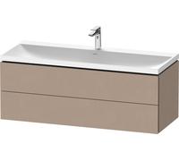 Duravit L-Cube conjunto en c suspendido, 2 cajones, sin rebosadero, 1 agujero para grifo, 1200x480x480mm, LC6953O75750000, Color: Decoración de lino