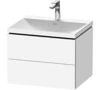 Duravit L-Cube conjunto en c suspendido, 2 cajones, sin rebosadero, 1 agujero para grifo, 600x480x480mm, LC6950O18180000, Color: Blanco Mate Decoración