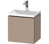 Duravit L-Cube conjunto en forma de c suspendido, 1 puerta, apertura a la izquierda, sin rebosadero, 1 agujero para grifo, 450x480x350mm, LC6948O75750000, Color: Decoración de lino