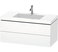 Duravit L-Cube conjunto encastrado a pared, 2 cajones, sin rebosadero, 1 agujero para grifo, 1000x500x480mm, LC6928O1818, Color: Blanco Mate Decoración