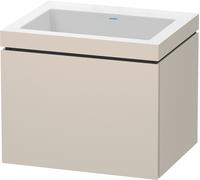 Duravit L-Cube conjunto encastrado suspendido, 1 extracción, sin rebosadero, sin agujero para grifo, 600x500x480mm, LC6916N9191, Color: Taupe Mate DecoraciÃ³n
