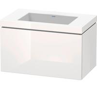 Duravit L-Cube conjunto encastrado suspendido, 1 extracción, sin rebosadero, sin agujero para grifo, 800x500x480mm, LC6917N2222, Color: Decoración blanca de alto brillo