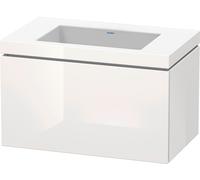 Duravit L-Cube conjunto encastrado suspendido, 1 extracción, sin rebosadero, sin agujero para grifo, 800x500x480mm, LC6917N8585, Color: Laca blanca de alto brillo