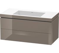 Duravit L-Cube conjunto encolado a pared, 2 cajones, sin rebosadero, sin agujero para grifo, 1000x500x480mm, LC6928N8989, Color: Laca de color gris franela de alto brillo