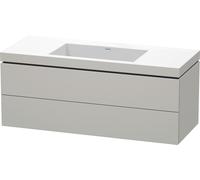 Duravit L-Cube conjunto encolado a pared, 2 cajones, sin rebosadero, sin agujero para grifo, 1200x500x480mm, LC6929N0707, Color: DecoraciÃ³n gris hormigÃ³n mate
