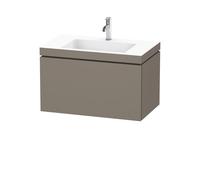 Duravit L-Cube conjunto encolado suspendido, 1 extraíble, sin rebosadero, 1 agujero para grifo, 800x500x480mm, LC6917O9090, Color: Flanela Gris seda lacado mate