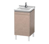 Duravit L-Cube Módulo de lavabo vertical, 1 puerta, con bisagra a la derecha, 460mm, para Starck 3 030348, LC6169R1111, Color: roble cachemir chapa de madera auténtica