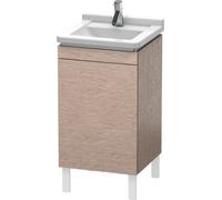 Duravit L-Cube Módulo de lavabo vertical, 1 puerta, con bisagra a la izquierda, 460mm, para Starck 3 030348, LC6169L1111, Color: roble cachemir chapa de madera auténtica