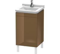 Duravit L-Cube Módulo de lavabo vertical, 1 puerta, con bisagra a la izquierda, 460mm, para Starck 3 030348, LC6169L6161, Color: Marrón Oliva Laca Alto Brillo