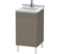 Duravit L-Cube Módulo de lavabo vertical, 1 puerta, con bisagra a la izquierda, 460mm, para Starck 3 030348, LC6169L9090, Color: Flanela Gris seda lacado mate