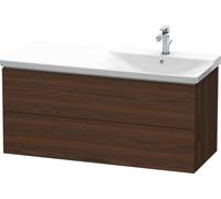 Duravit L-Cube Módulo mural 1220mm de ancho, profundidad 481, 2 cajones, apto para P3 Comfort Artículo 233412, lavabo a la derecha, LC625506969, Color: Nogal cepillado Chapa de madera auténtica