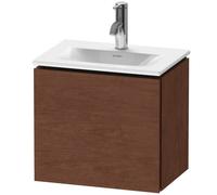 Duravit L-Cube Módulo mural LC6133, 440x311 mm, 1 puerta, con bisagra a la izquierda, para Viu 073345, LC6133L1313, Color: Chapa de madera auténtica de nogal americano
