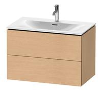Duravit L-Cube Módulo mural LC6307, 820x481 mm, 2 cajones, para Viu 234483, LC630701212, Color: Roble cepillado Chapa de madera auténtica