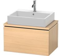 Duravit L-Cube mueble bajo lavabo para consola, Compacto, suspendido, 1 extraíble, 720x400x477mm, LC580107171, Color: Roble mediterráneo Chapa de madera auténtica