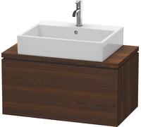 Duravit L-Cube mueble bajo lavabo para consola, Compacto, suspendido, 1 extraíble, 820x400x477mm, LC580206969, Color: Nogal cepillado Chapa de madera auténtica
