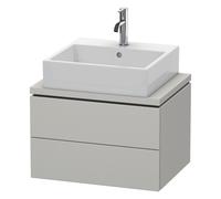 Duravit L-Cube mueble bajo lavabo para consola, Compacto, suspendido, 2 cajones, 620x400x477mm, LC580500707, Color: DecoraciÃ³n gris hormigÃ³n mate