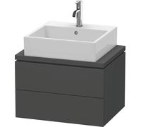 Duravit L-Cube mueble bajo lavabo para consola, Compacto, suspendido, 2 cajones, 620x400x477mm, LC580504949, Color: Grafito Mate Decoración