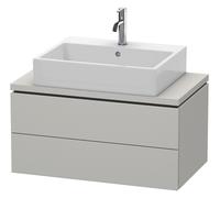 Duravit L-Cube mueble bajo lavabo para consola, Compacto, suspendido, 2 cajones, 820x400x477mm, LC580700707, Color: DecoraciÃ³n gris hormigÃ³n mate