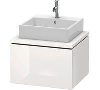 Duravit L-Cube mueble bajo lavabo para consola, suspendido, 1 extraíble, 620x400x547mm, LC581008585, Color: Laca blanca de alto brillo