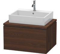 Duravit L-Cube mueble bajo lavabo para consola, suspendido, 1 extraíble, 720x400x547mm, LC581106969, Color: Nogal cepillado Chapa de madera auténtica