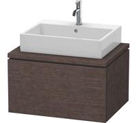Duravit L-Cube mueble bajo lavabo para consola, suspendido, 1 extraíble, 720x400x547mm, LC581107272, Color: roble oscuro cepillado chapa de madera auténtica