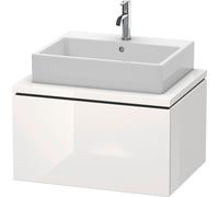 Duravit L-Cube mueble bajo lavabo para consola, suspendido, 1 extraíble, 720x400x547mm, LC581108585, Color: Laca blanca de alto brillo
