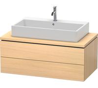 Duravit L-Cube mueble bajo lavabo para consola, suspendido, 2 cajones, 1020x400x547mm, LC581907171, Color: Roble mediterráneo Chapa de madera auténtica