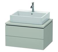 Duravit L-Cube mueble bajo lavabo para consola, suspendido, 2 cajones, 720x400x547mm, LC581600707, Color: DecoraciÃ³n gris hormigÃ³n mate