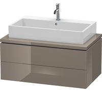 Duravit L-Cube mueble bajo lavabo para consola, suspendido, 2 cajones, 920x400x547mm, LC581808989, Color: Laca de color gris franela de alto brillo
