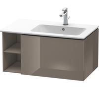 Duravit L-Cube mueble bajo lavabo suspendido, 1 extraíble, elemento de estantería lateral, lavabo derecha, 820x400x481mm, LC619208989, Color: Laca de color gris franela de alto brillo
