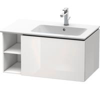 Duravit L-Cube mueble bajo lavabo suspendido, 1 extraíble, elemento de estantería lateral, lavabo derecha, 820x400x481mm, LC619208585, Color: Laca blanca de alto brillo