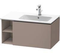 Duravit L-Cube mueble bajo lavabo suspendido, 1 extraíble, elemento de estantería lateral, lavabo derecha, 820x400x481mm, LC619204343, Color: Decoración Basalto Mate