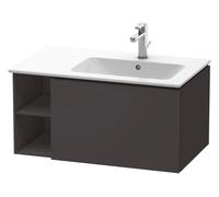 Duravit L-Cube mueble bajo lavabo suspendido, 1 extraíble, elemento de estantería lateral, lavabo derecha, 820x400x481mm, LC619208080, Color: Decoración grafito supermate