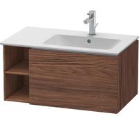 Duravit L-Cube mueble bajo lavabo suspendido, 1 extraíble, elemento de estantería lateral, lavabo derecha, 820x400x481mm, LC619202121, Color: DecoraciÃ³n en nogal oscuro