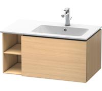 Duravit L-Cube mueble bajo lavabo suspendido, 1 extraíble, elemento de estantería lateral, lavabo derecha, 820x400x481mm, LC619207171, Color: Roble mediterráneo Chapa de madera auténtica