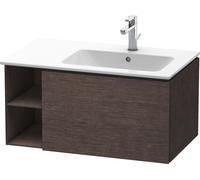 Duravit L-Cube mueble bajo lavabo suspendido, 1 extraíble, elemento de estantería lateral, lavabo derecha, 820x400x481mm, LC619207272, Color: roble oscuro cepillado chapa de madera auténtica