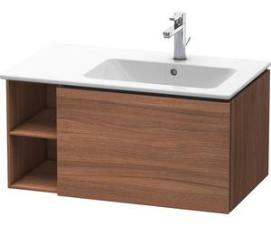 Duravit L-Cube mueble bajo lavabo suspendido, 1 extraíble, elemento de estantería lateral, lavabo derecha, 820x400x481mm, LC619207979, Color: Nogal natural decorado