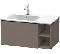 Duravit L-Cube mueble bajo lavabo suspendido, 1 extraíble, elemento de estantería lateral, lavabo izquierda, 820x400x481mm, LC619109090, Color: Flanela Gris seda lacado mate