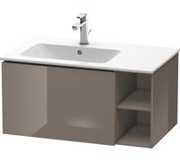 Duravit L-Cube mueble bajo lavabo suspendido, 1 extraíble, elemento de estantería lateral, lavabo izquierda, 820x400x481mm, LC619108989, Color: Laca de color gris franela de alto brillo